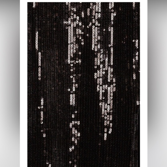 NBD Kalindi Midi Dress in Black Sequin & Feather Trim Size Medium - Picture 3 of 10